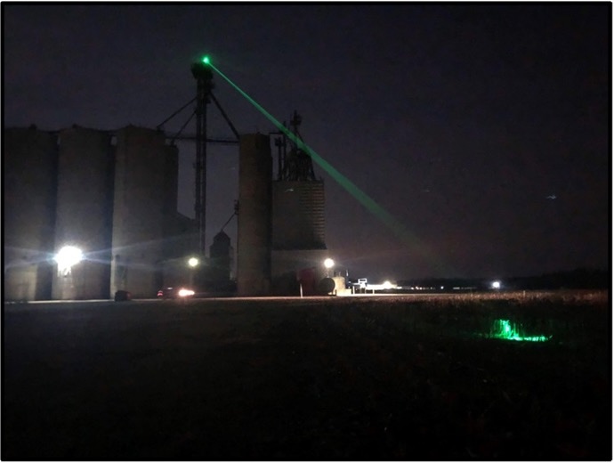 Automated laser at night